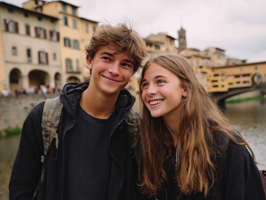 Florence avec ses enfants