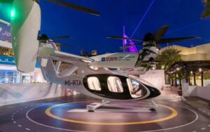 Joby Aviation, pour le lancement d'un service de taxis aériens dans la ville d'ici 2026.